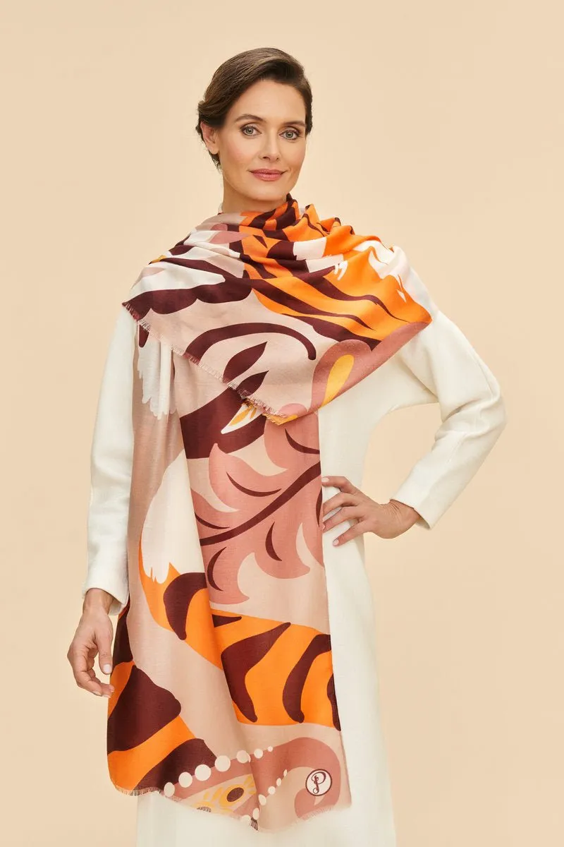 Powder Printed Thrill Of The Tiger Scarf