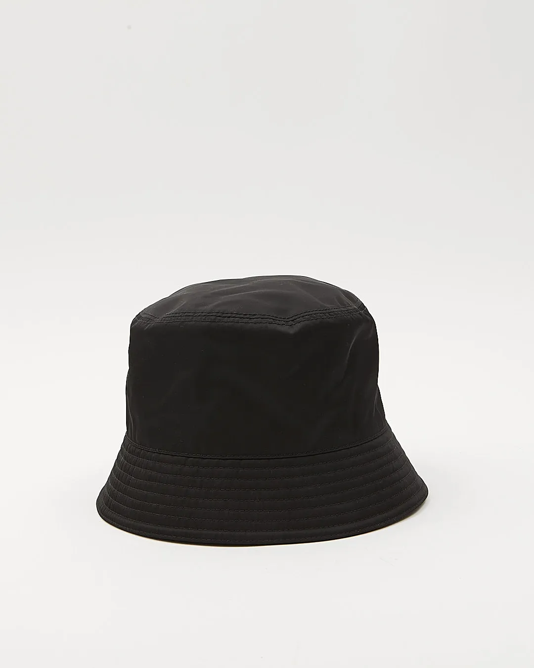 Prada Black Nylon Tessuto Bucket Hat - M