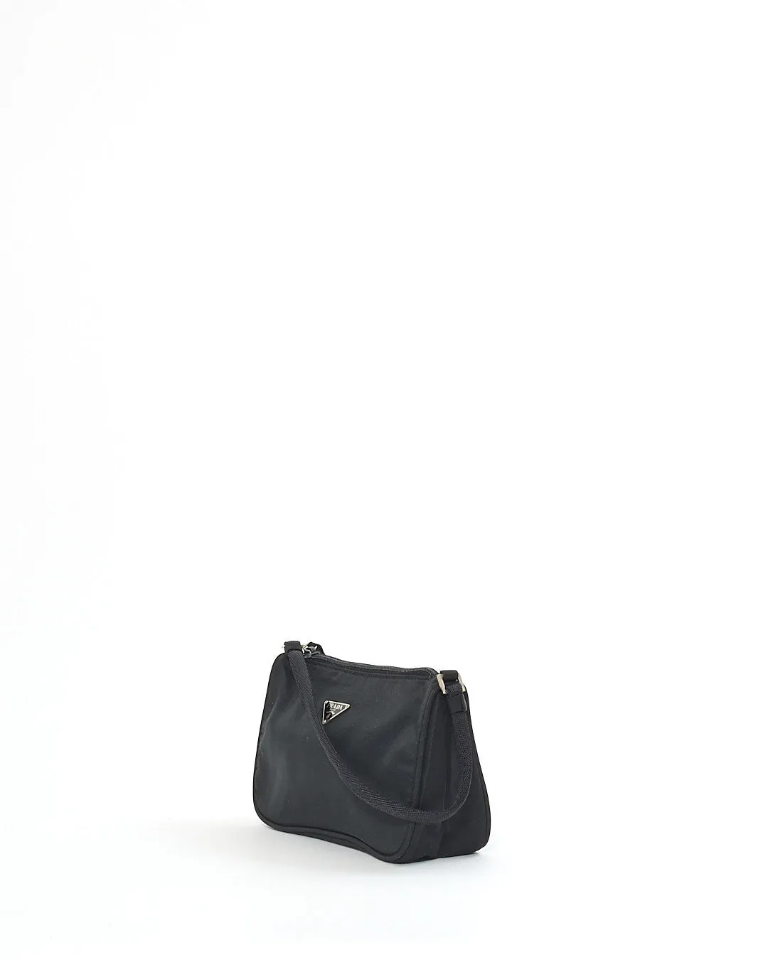 Prada Black Nylon Tessuto Mini Pochette Shoulder Bag