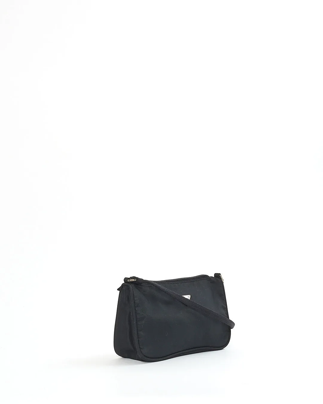 Prada Black Nylon Tessuto Mini Pochette Shoulder Bag