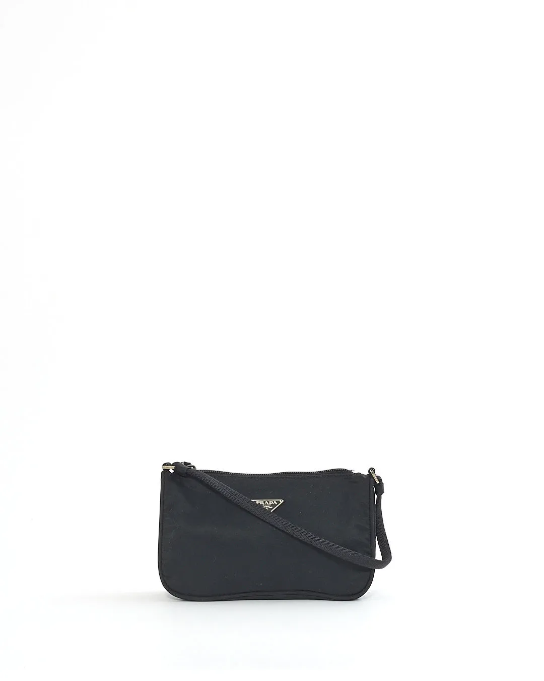 Prada Black Nylon Tessuto Mini Pochette Shoulder Bag