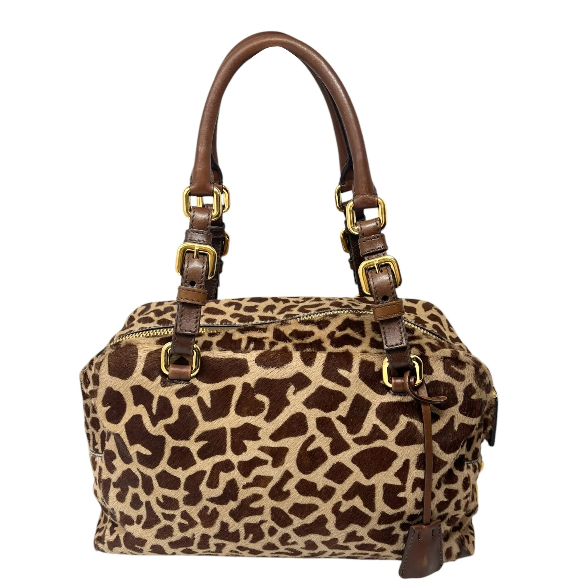 Prada Giraffe Logo Shoulder Bag