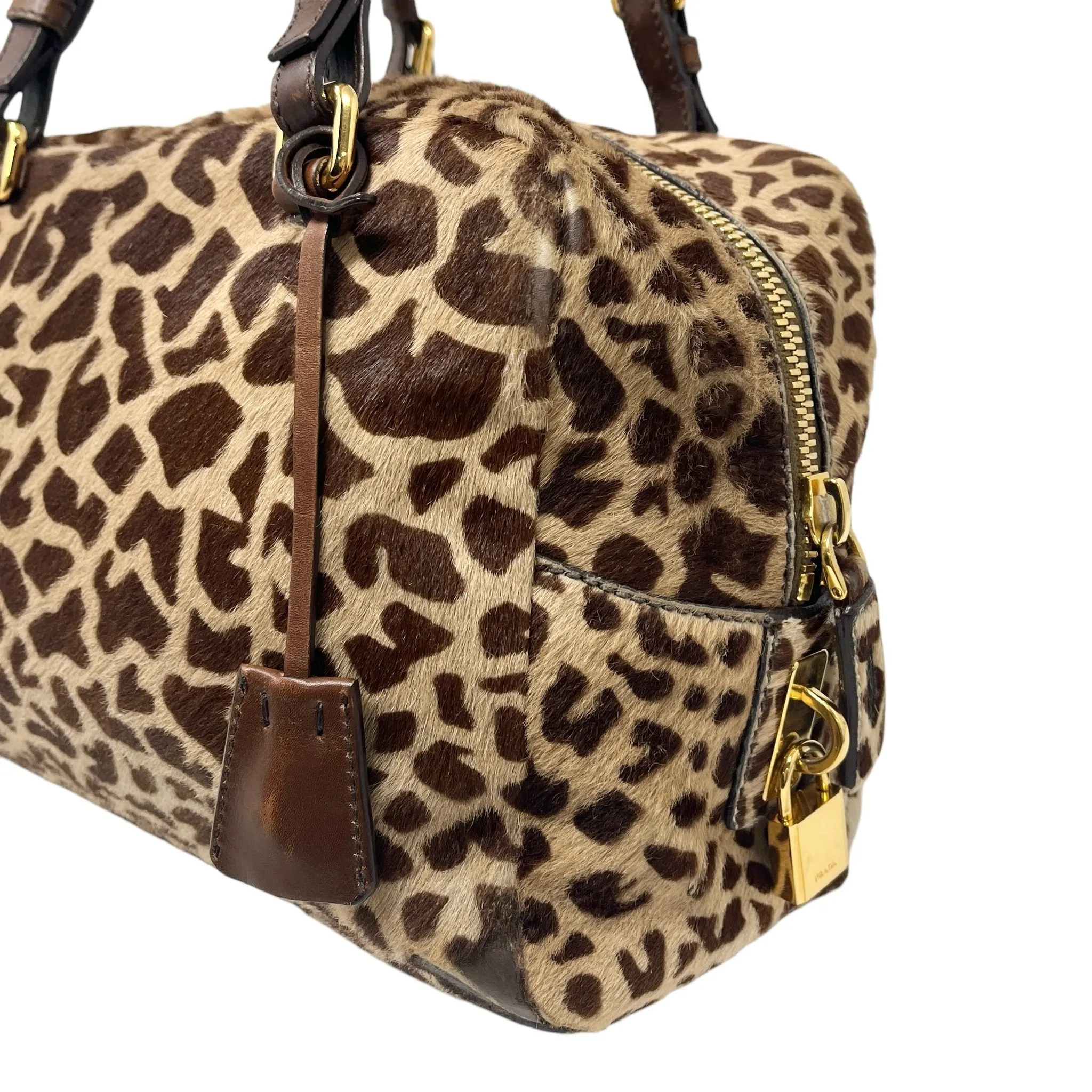 Prada Giraffe Logo Shoulder Bag