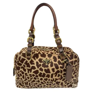 Prada Giraffe Logo Shoulder Bag