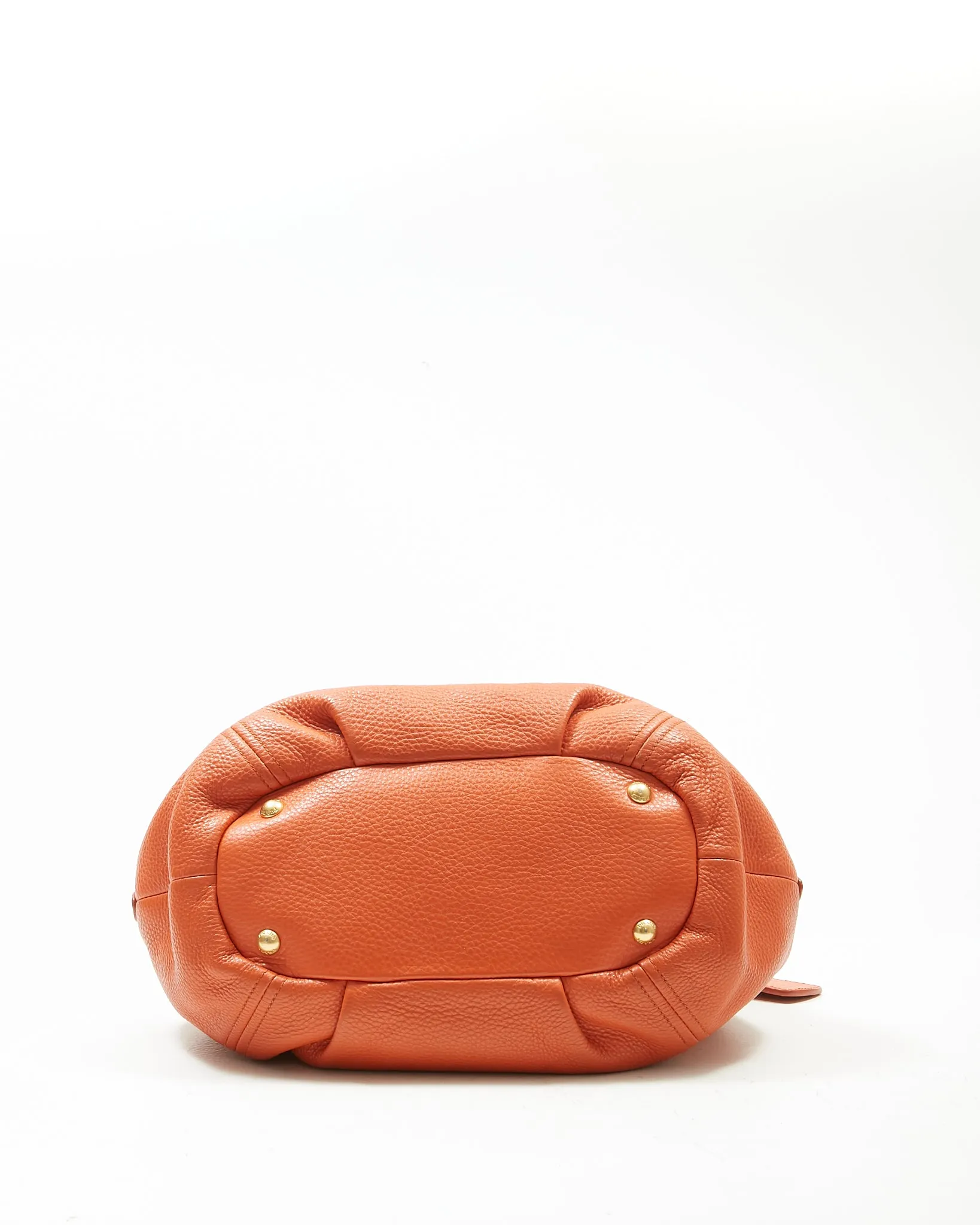 Prada Papaya Vitello Daino Sacca 2 Manici Convertible Tote Bag
