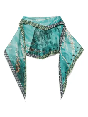 Printed silk foulard