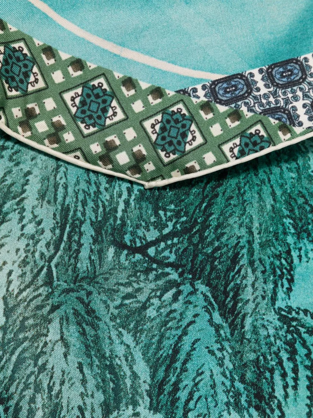 Printed silk foulard