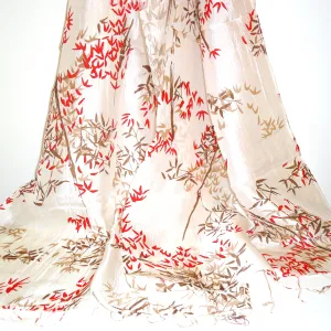 Printed Silk Scarf - Autumn