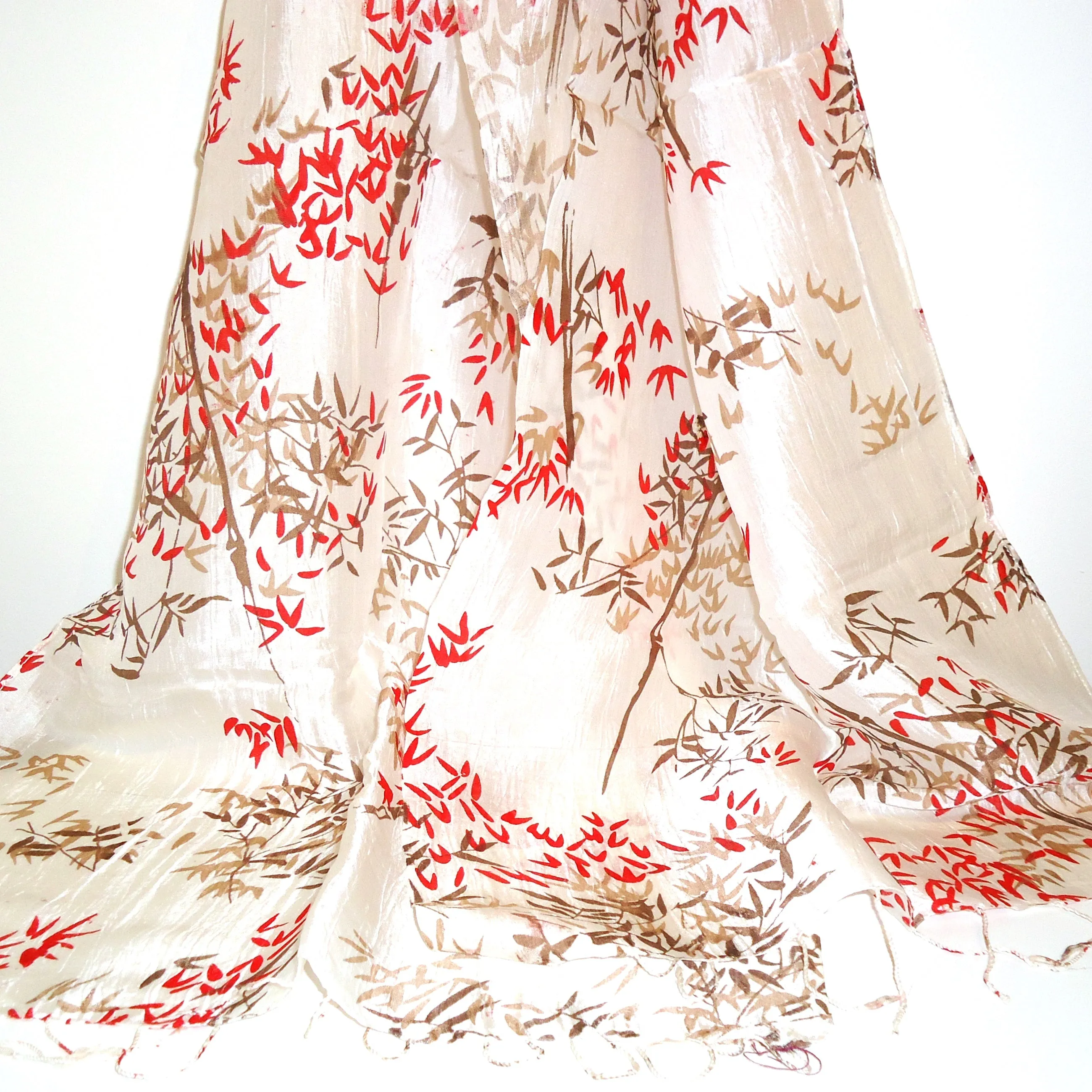 Printed Silk Scarf - Autumn