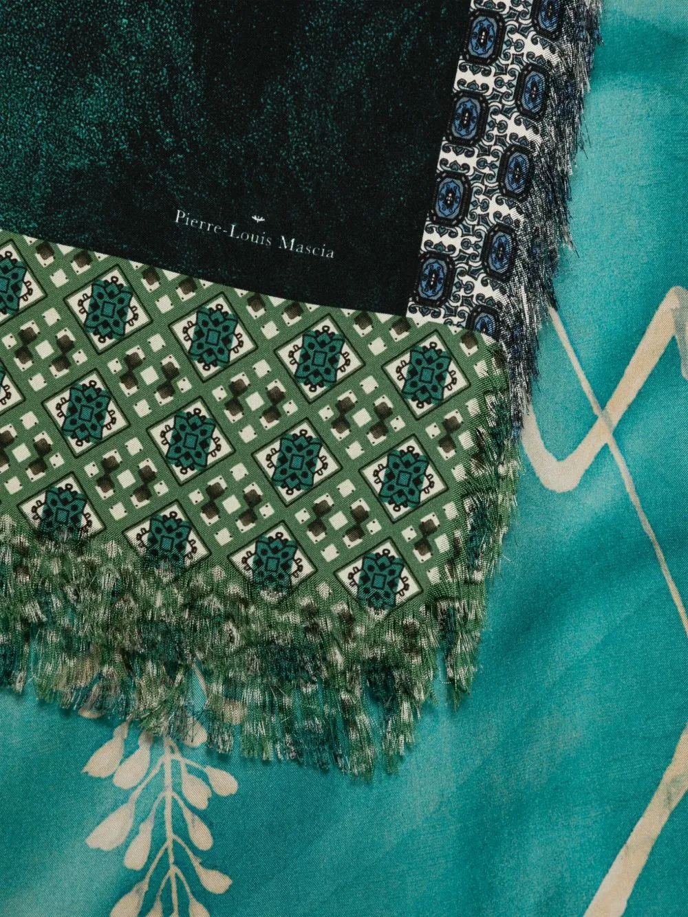 Printed silk scarf