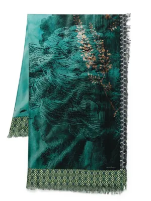 Printed silk scarf