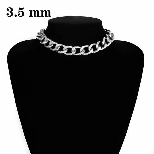 Punk Miami Cuban Choker Collar Necklace