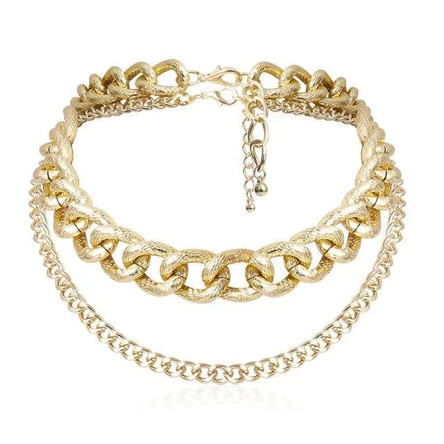 Punk Miami Cuban Choker Collar Necklace
