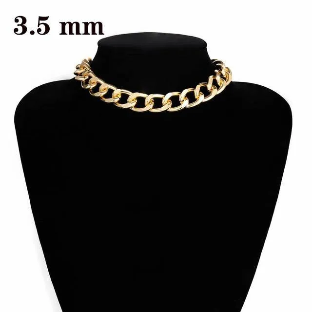 Punk Miami Cuban Choker Collar Necklace