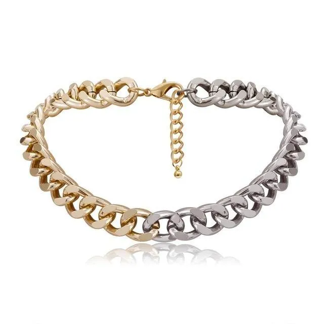 Punk Miami Cuban Choker Collar Necklace