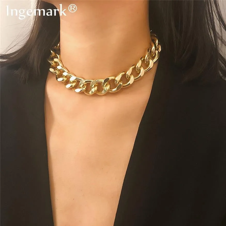 Punk Miami Cuban Choker Collar Necklace