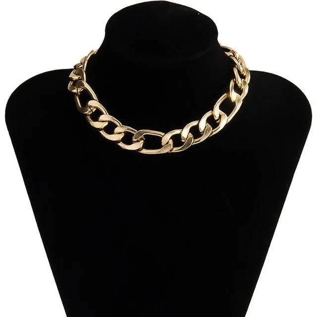 Punk Miami Cuban Choker Collar Necklace
