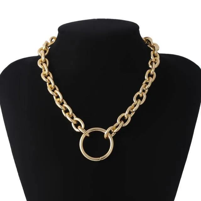 Punk Miami Cuban Choker Collar Necklace