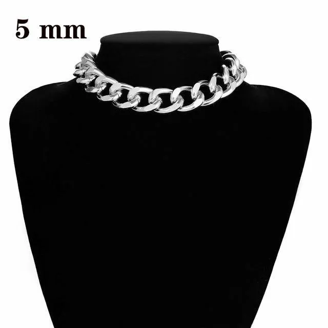 Punk Miami Cuban Choker Collar Necklace