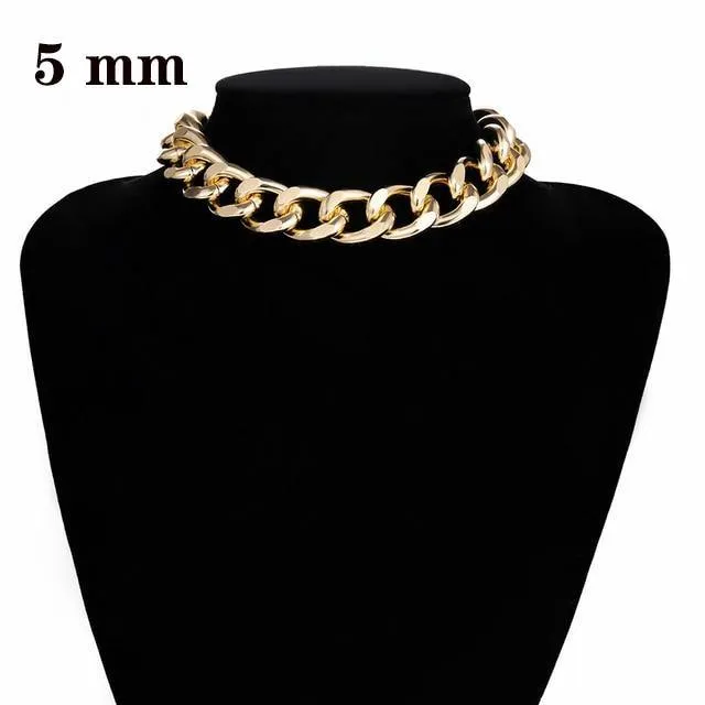 Punk Miami Cuban Choker Collar Necklace
