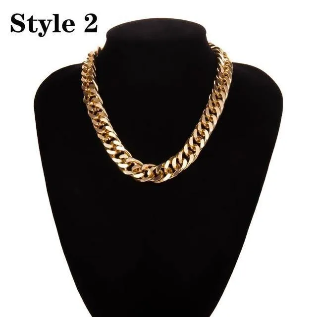 Punk Miami Cuban Choker Collar Necklace