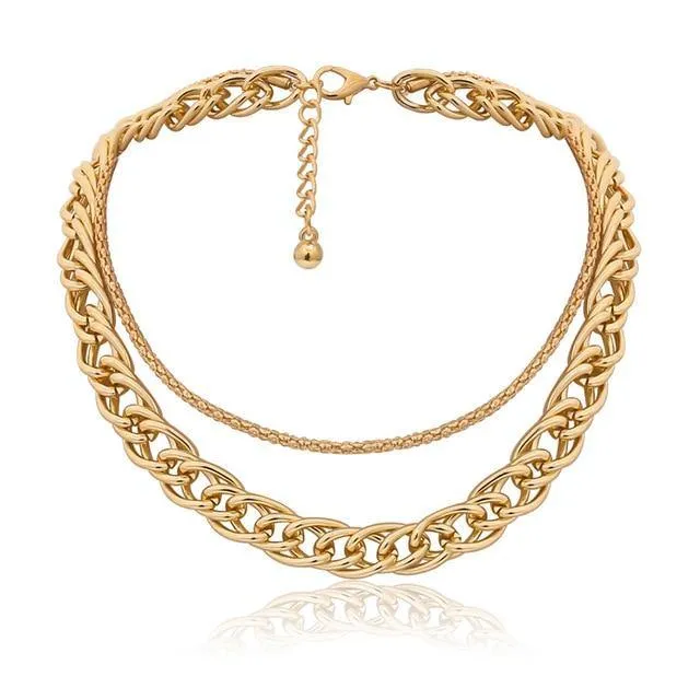 Punk Miami Cuban Choker Collar Necklace