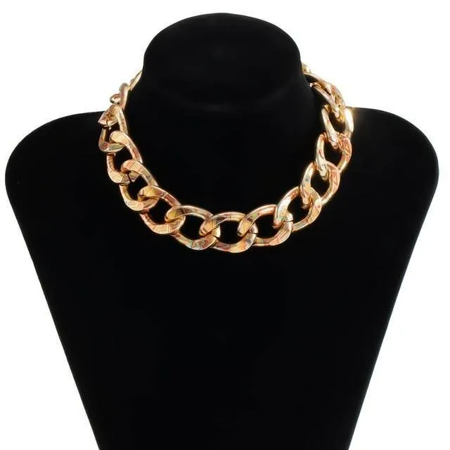 Punk Miami Cuban Choker Collar Necklace