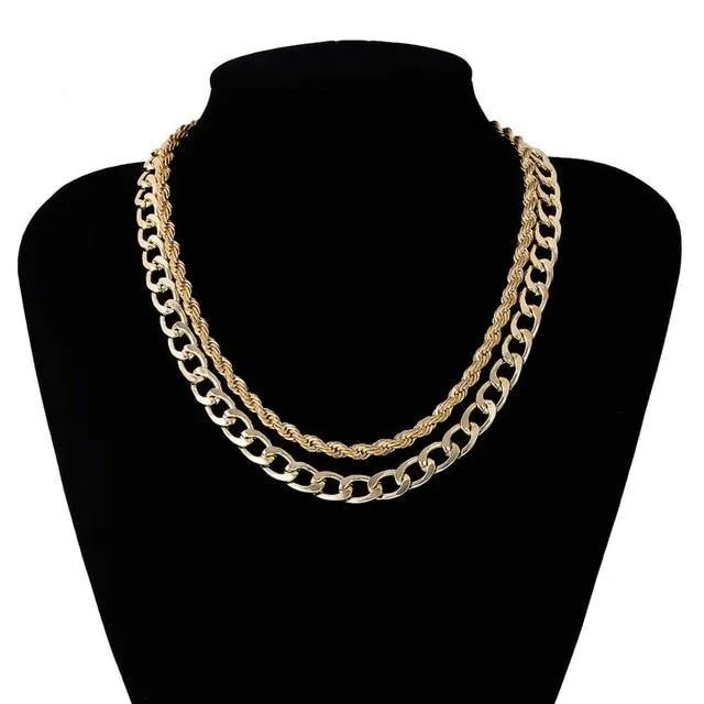 Punk Miami Cuban Choker Collar Necklace