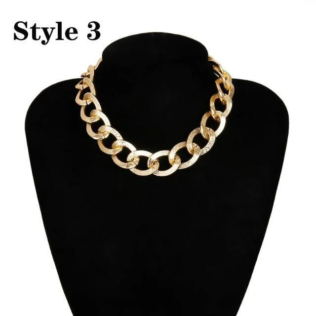 Punk Miami Cuban Choker Collar Necklace