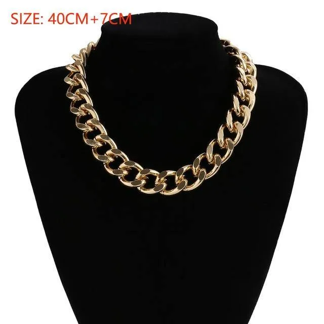 Punk Miami Cuban Choker Collar Necklace