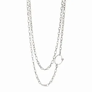 "Kali" Sterling Silver Small Oval Link Necklace