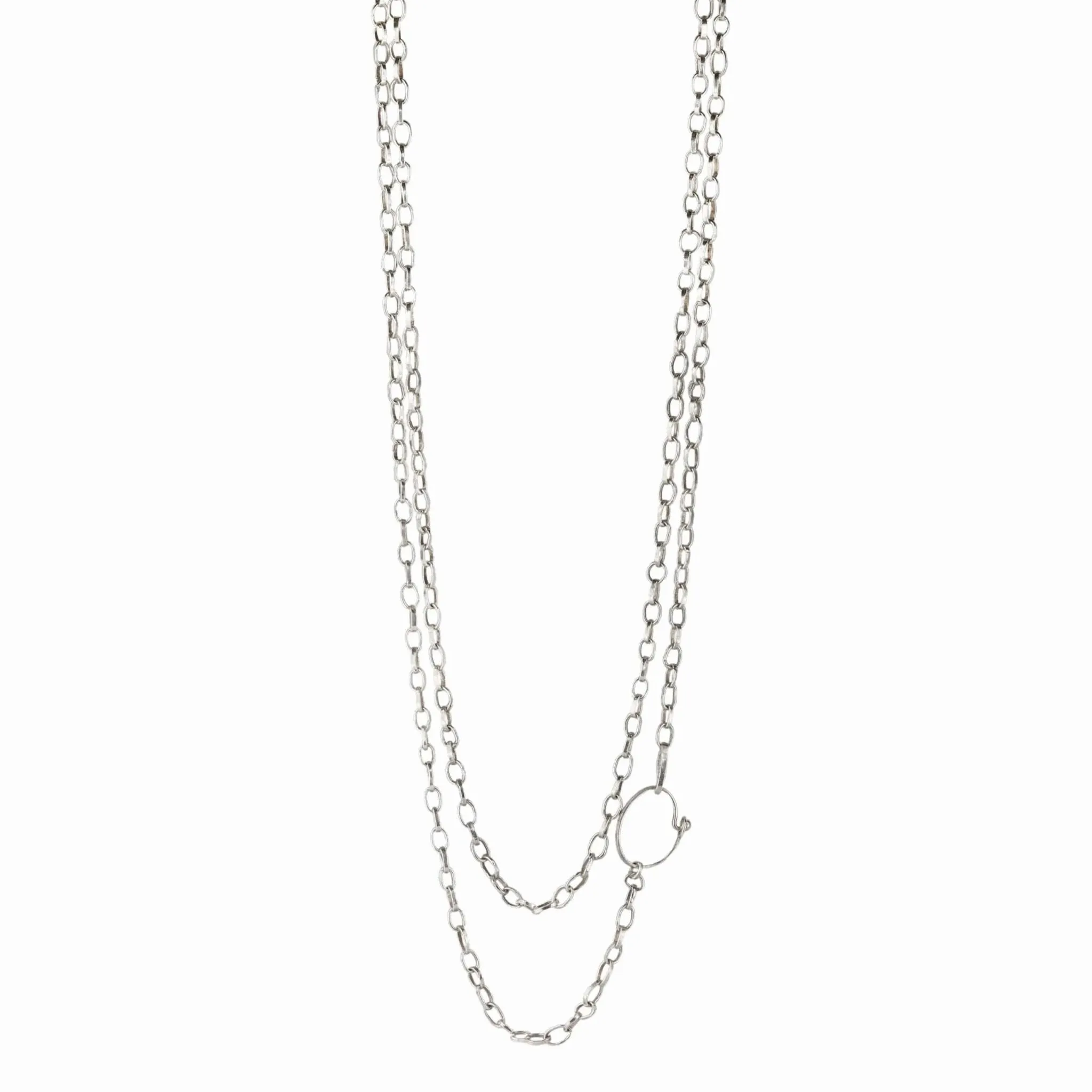 "Kali" Sterling Silver Small Oval Link Necklace