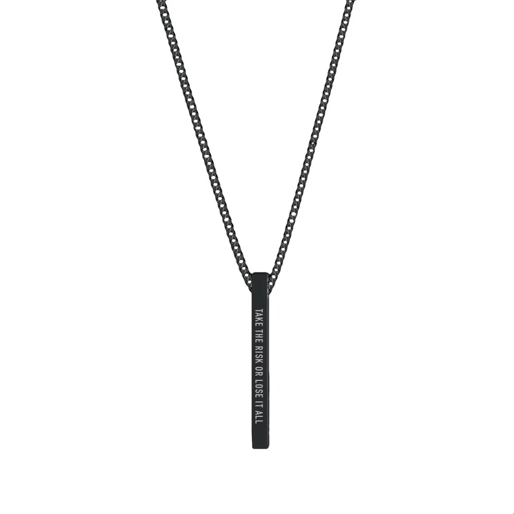 "TAKE THE RISK OR LOSE IT ALL" NECKLACE