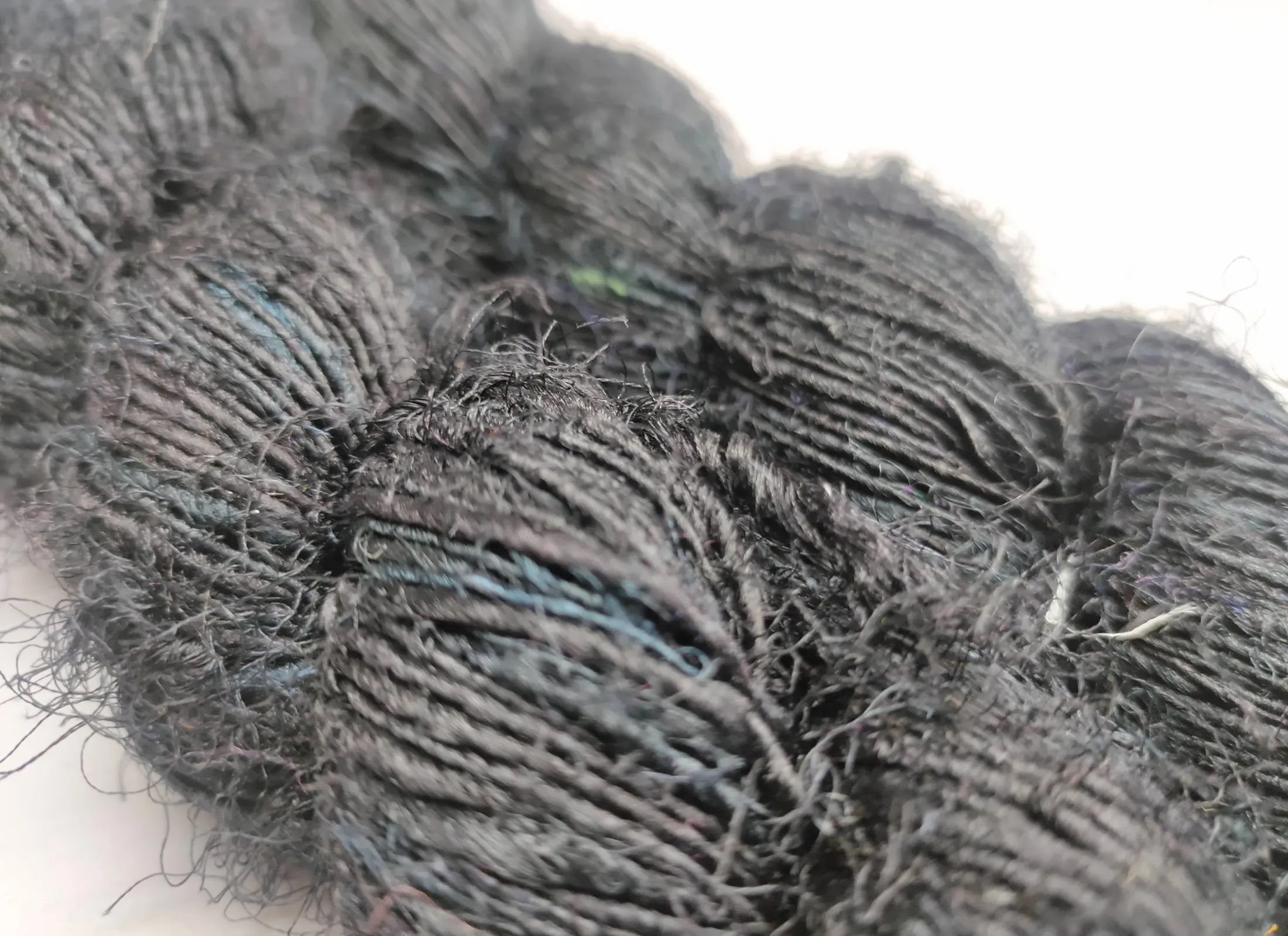 Recycled Sari Silk Yarn Prime - Black
