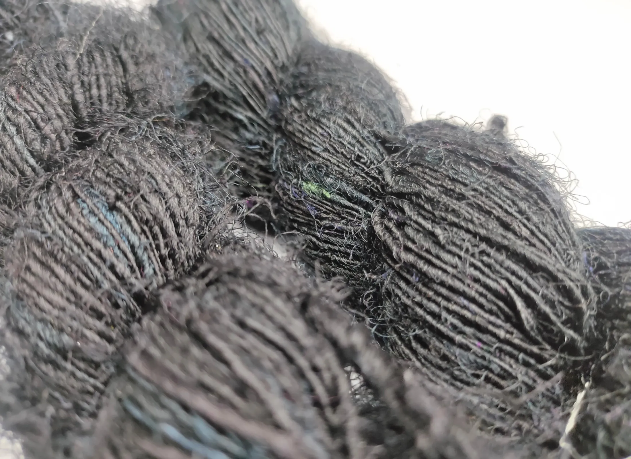Recycled Sari Silk Yarn Prime - Black