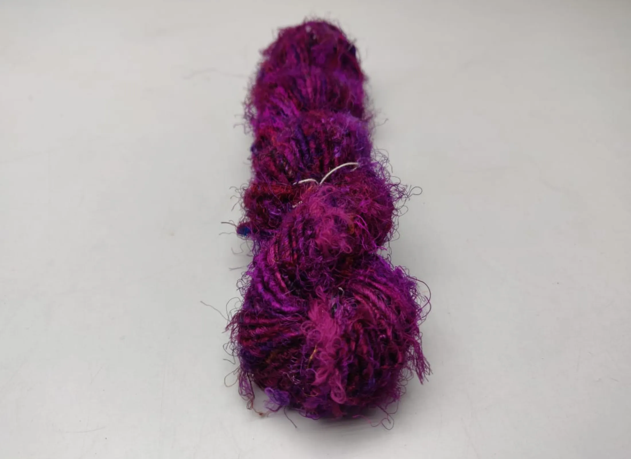 Recycled Sari Silk Yarn Purple
