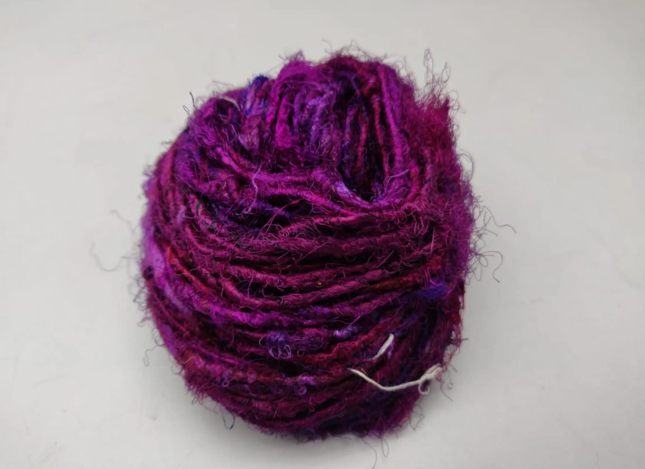 Recycled Sari Silk Yarn Purple