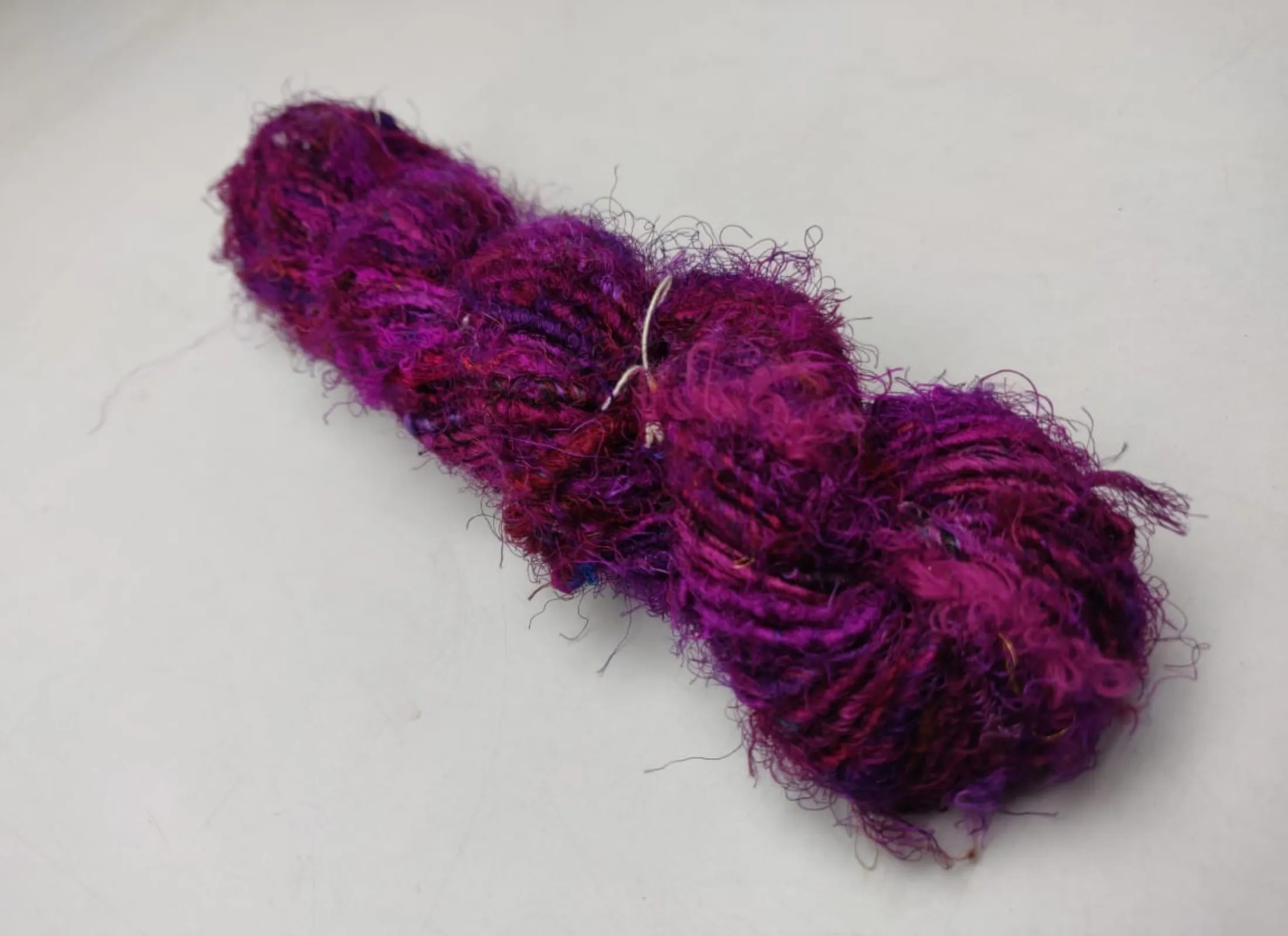 Recycled Sari Silk Yarn Purple