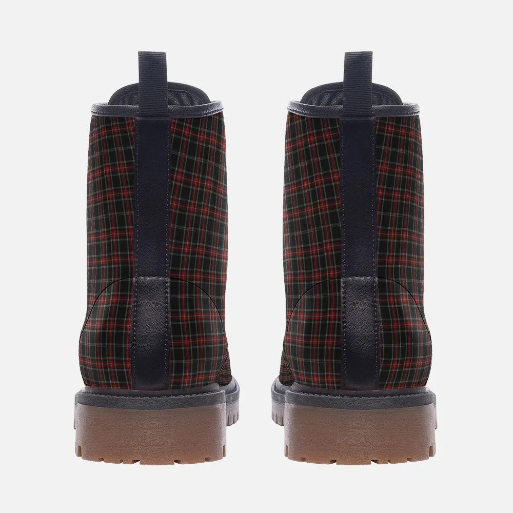 Red and Black Plaid Combat Boots