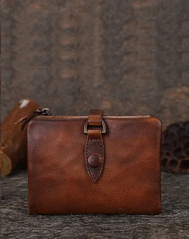 Red Leather Bifold Wallet for Women Leather Billfolds for Women Wallets for Women Bifold