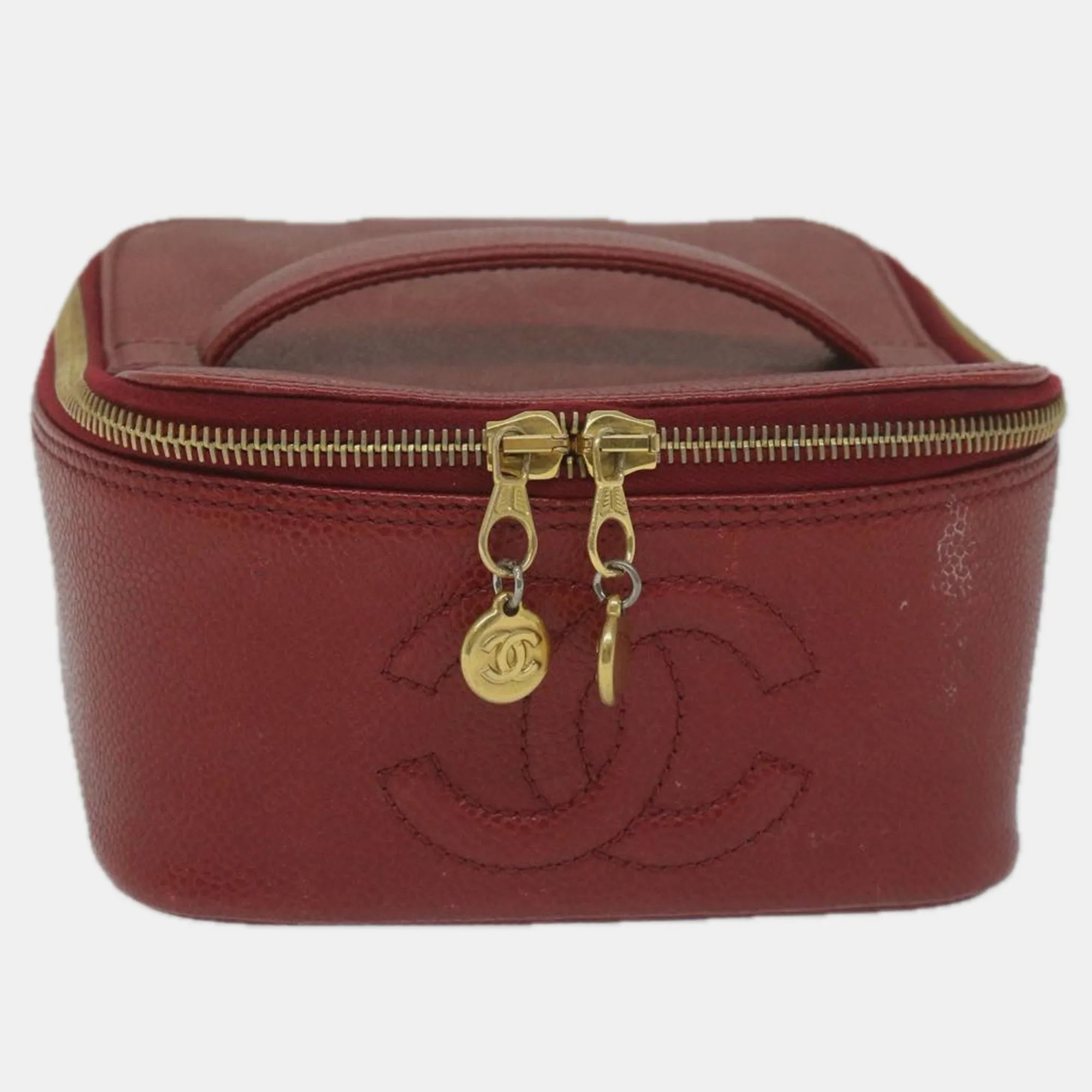 Red Leather Vanity clutch