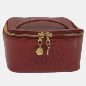 Red Leather Vanity clutch