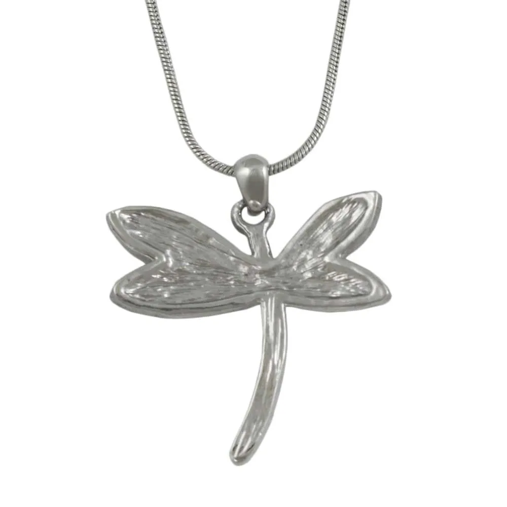 Red White and Blue Dragonfly Pendant with Chain - PRI978APS