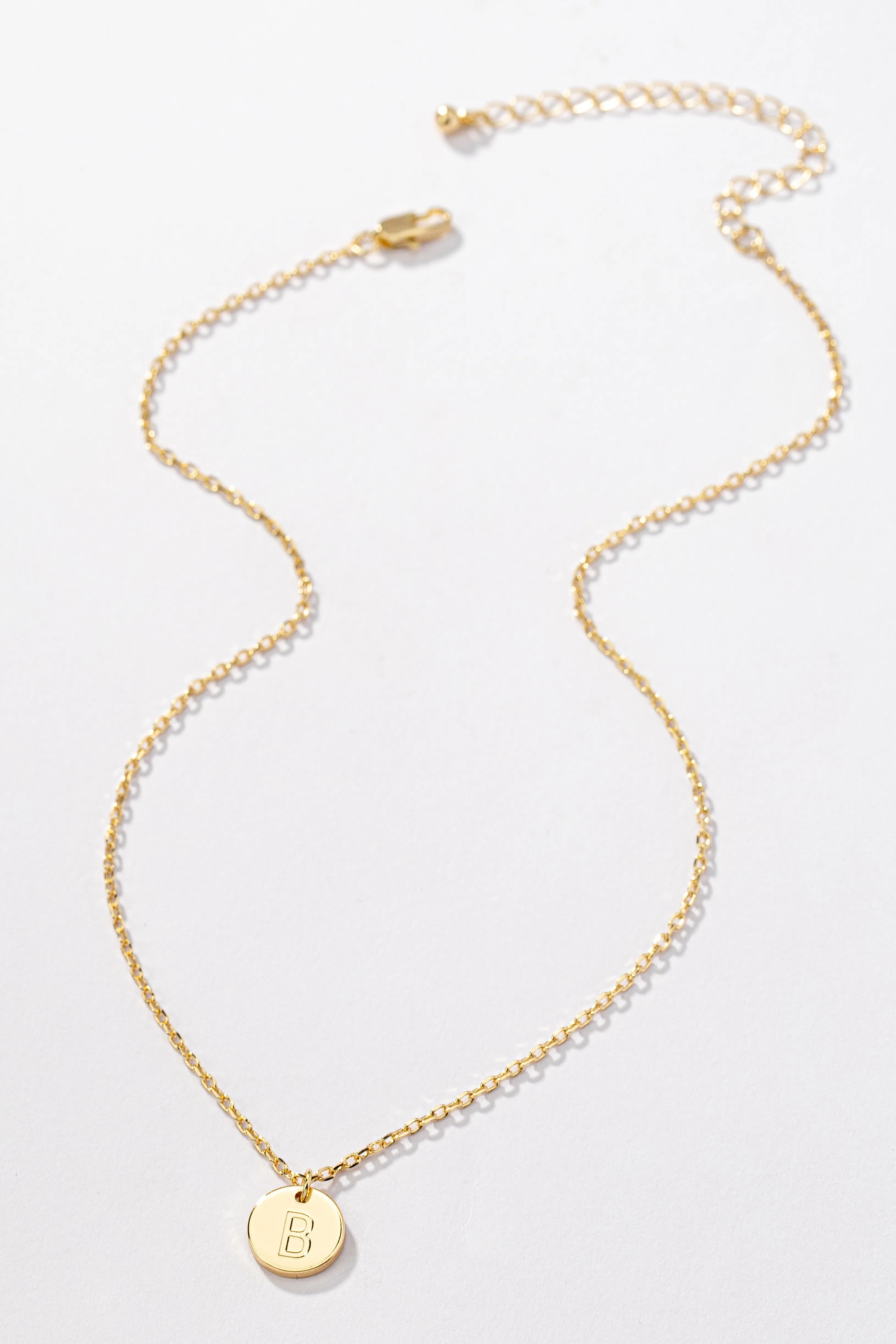 RESTOCK Gold Circle Initial Necklaces