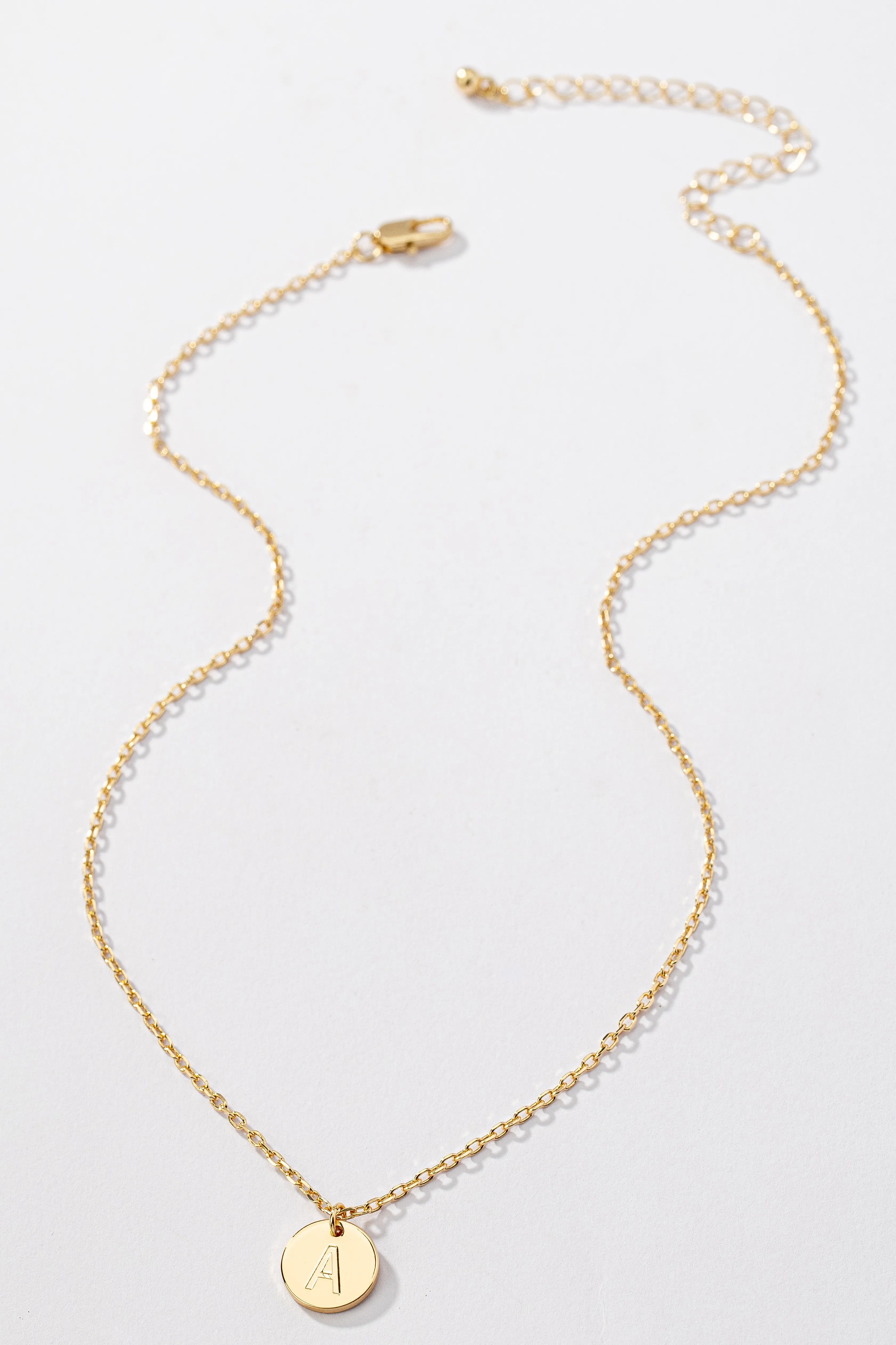 RESTOCK Gold Circle Initial Necklaces
