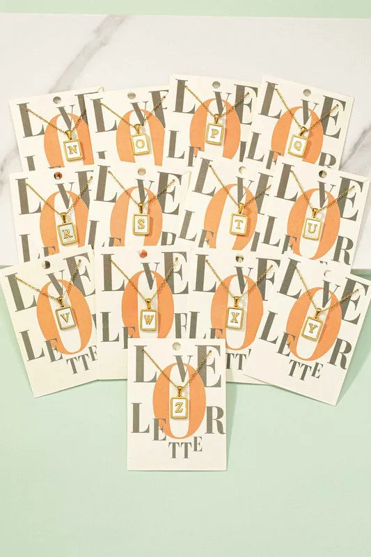 RESTOCK Gold/White Initial Necklaces