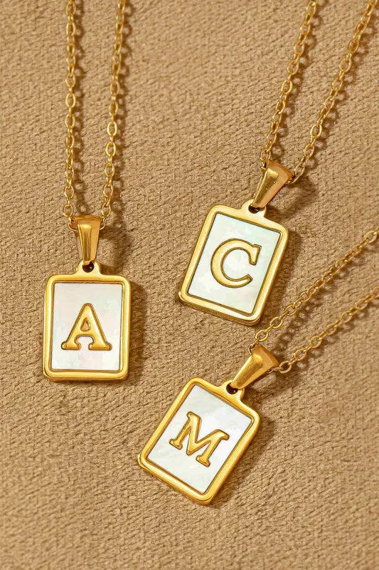 RESTOCK Gold/White Initial Necklaces