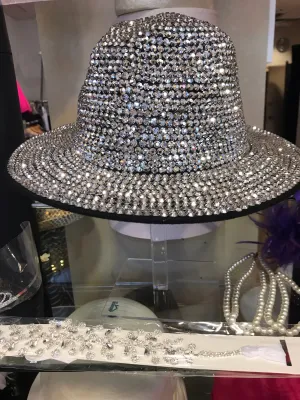 Rhinestone Fedora hat