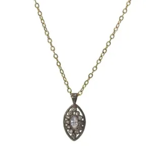 Rhodium Diamond Pendant