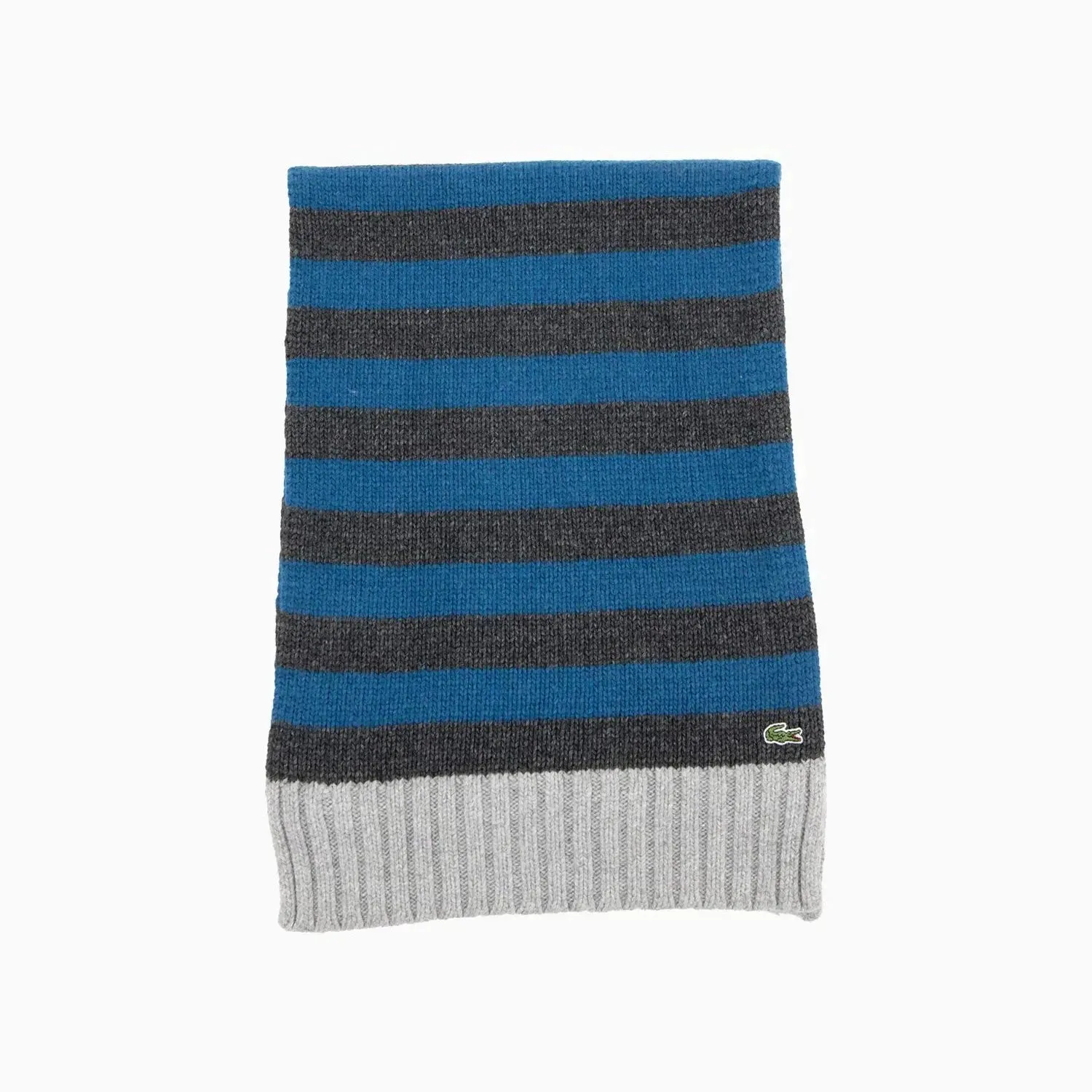 Ribbed Crocodile Wool Scarf